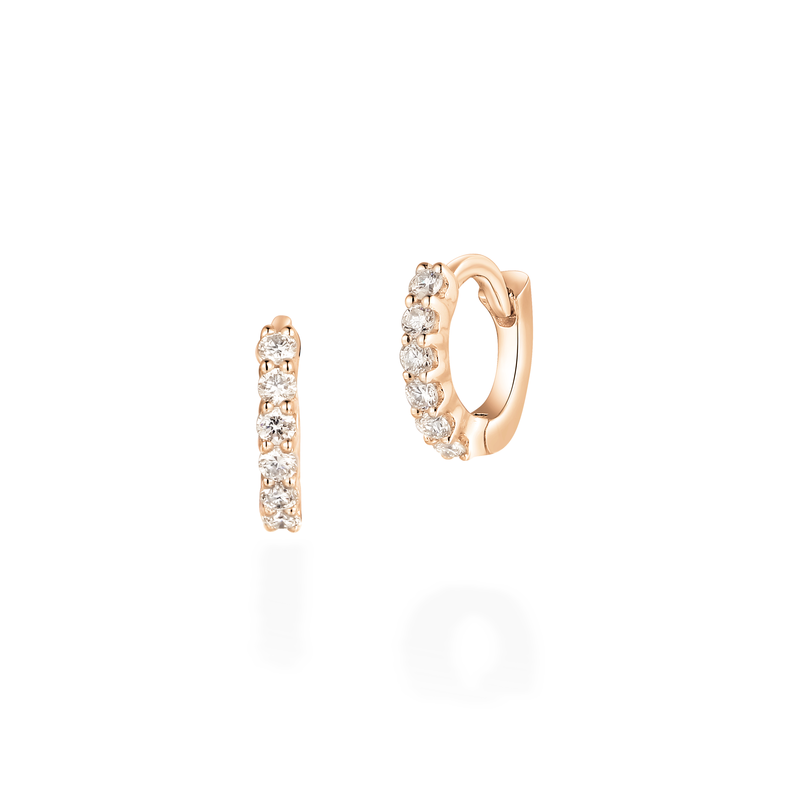 Mini 5mm diamond huggies